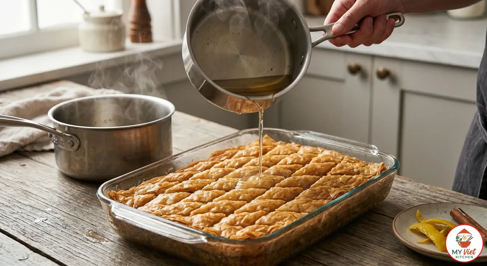 Step 5- Soak with Syrup and Rest