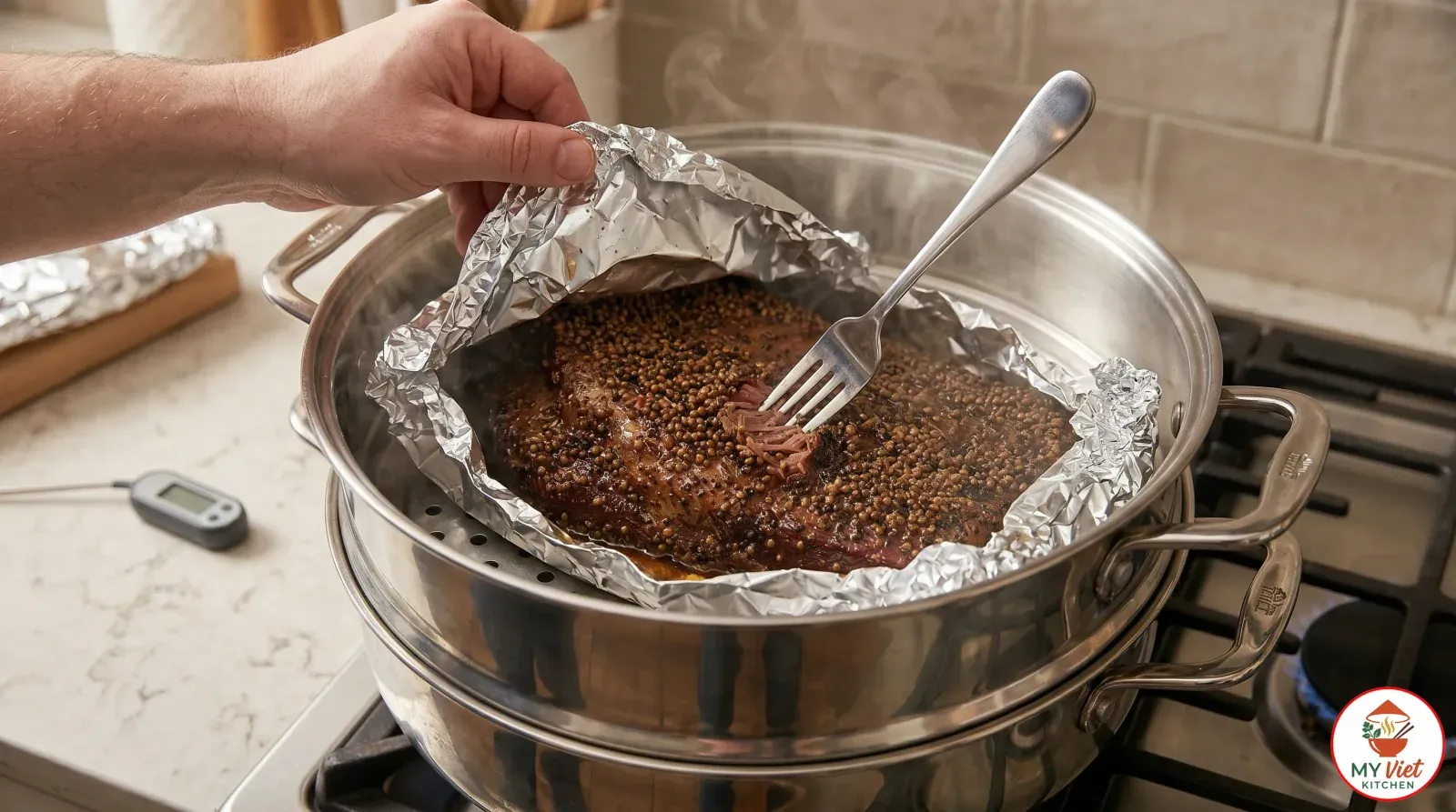 Step 5- Steam Until Fork-Tender