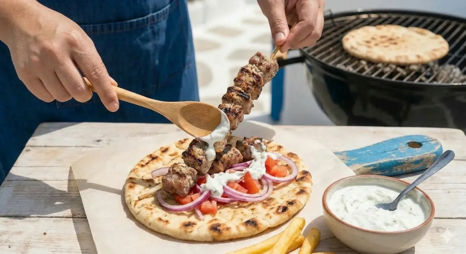 Step 5: Warm the Pita and Assemble