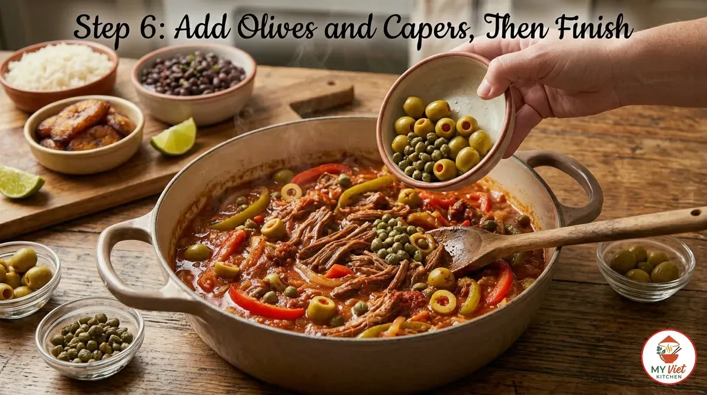 Step 6- Add Olives and Capers, Then Finish