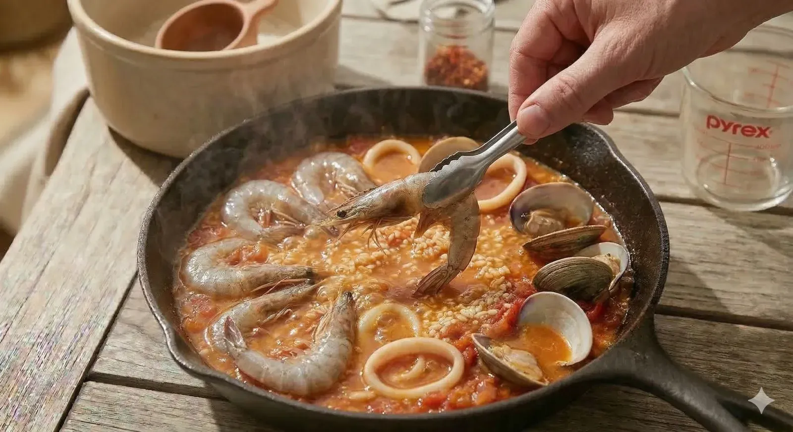 Step 6: Add the Seafood