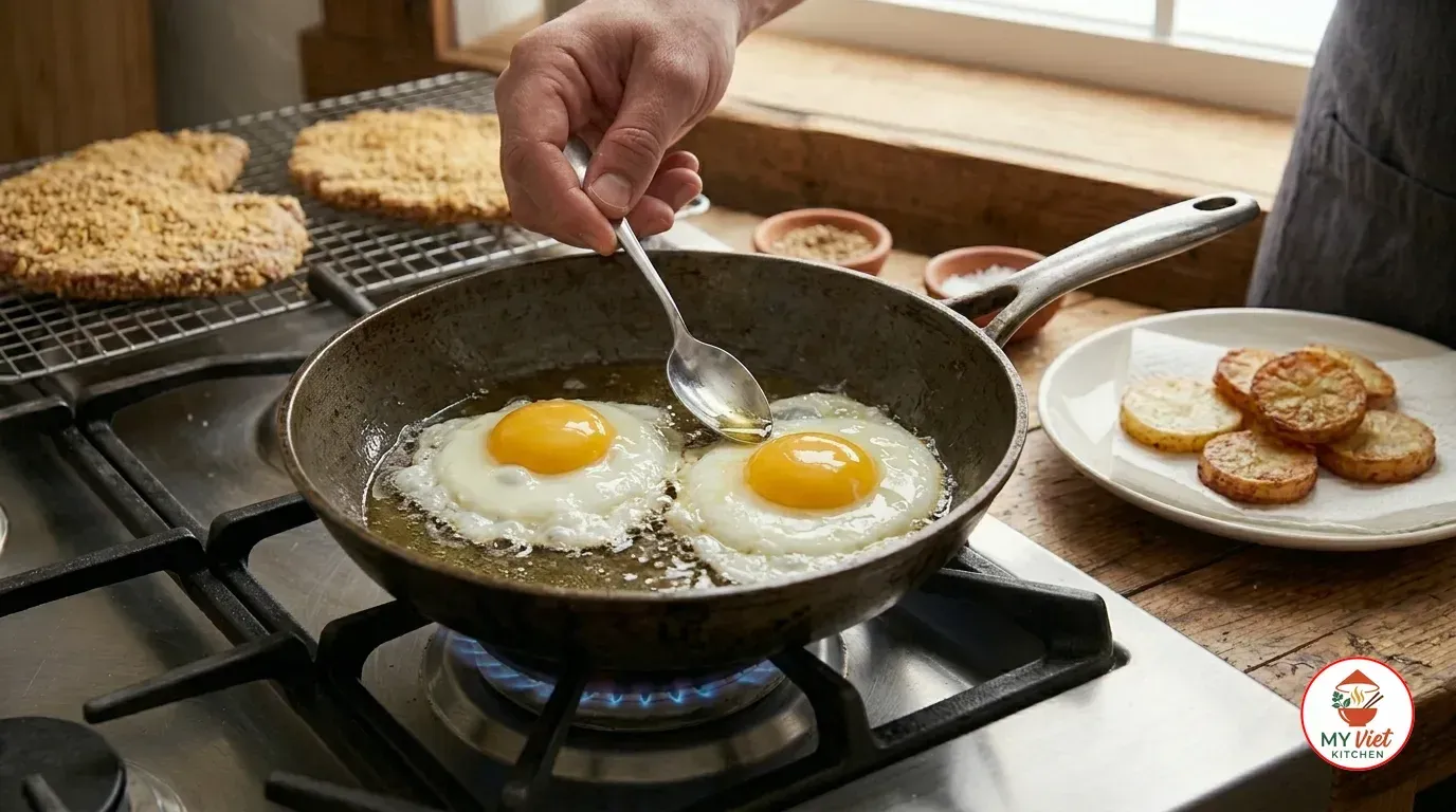 Step 6- Fry the Eggs