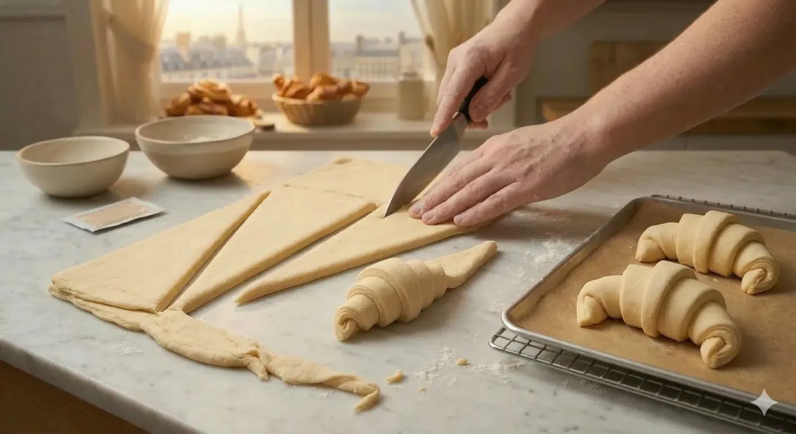 Step 6: Shape the Croissants