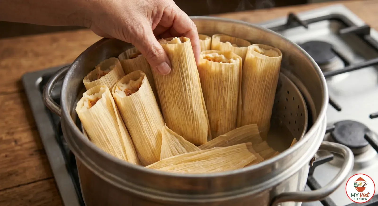 Step 6- Steam the Tamales