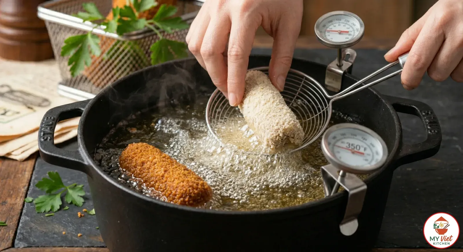 Step 7- Deep Fry Until Golden