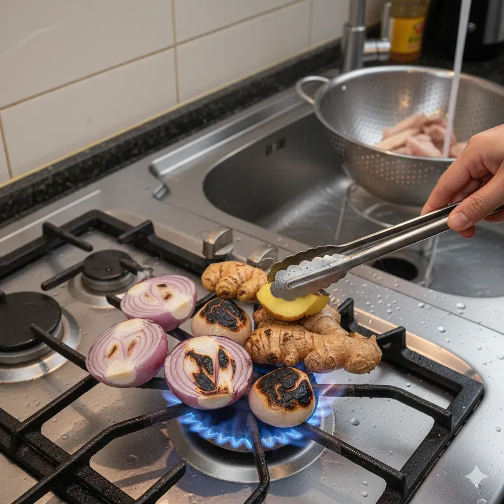 Step 2: Char the Aromatics