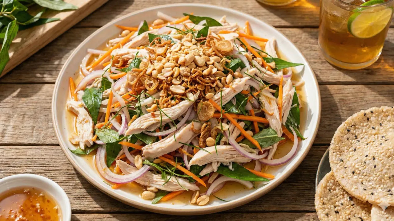 Vietnamese Chicken Salad with Vietnamese Coriander (Gỏi Gà Rau Răm)