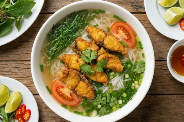 Vietnamese Fish Vermicelli Soup
