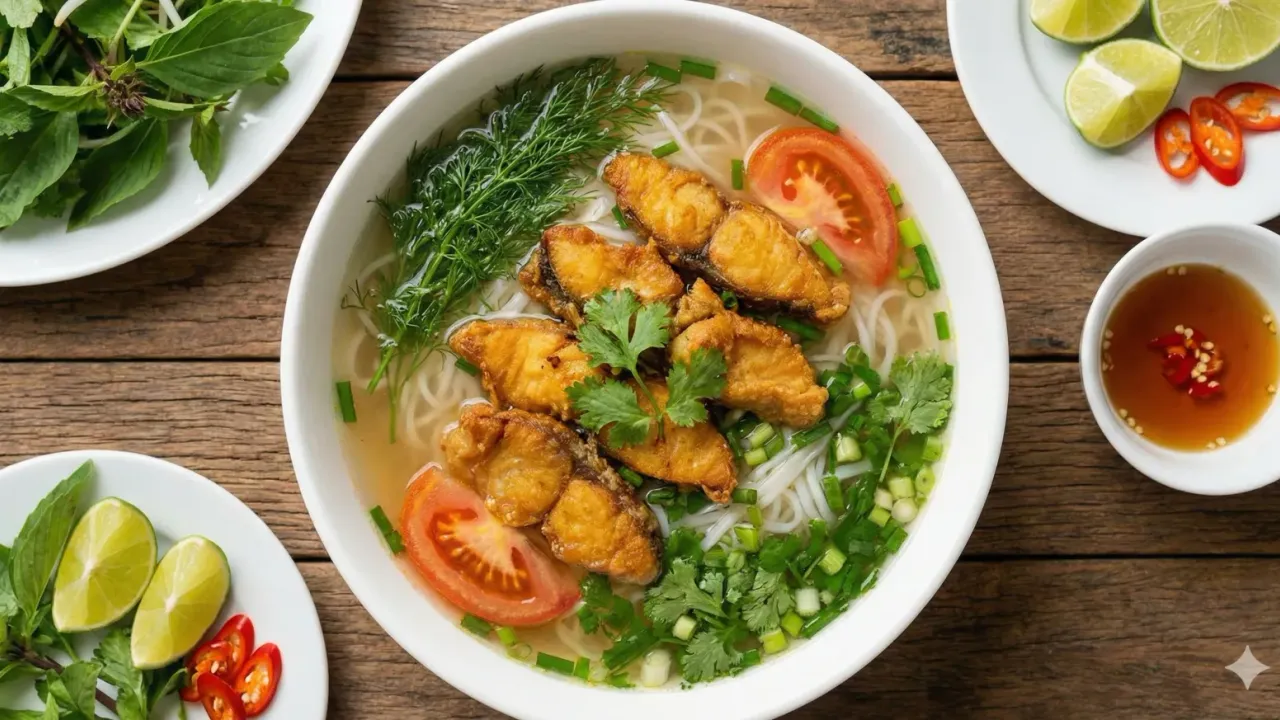 Vietnamese Fish Vermicelli Soup