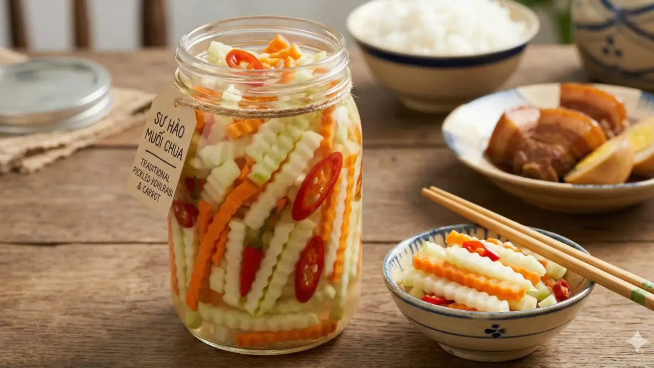 Vietnamese pickled kohlrabi