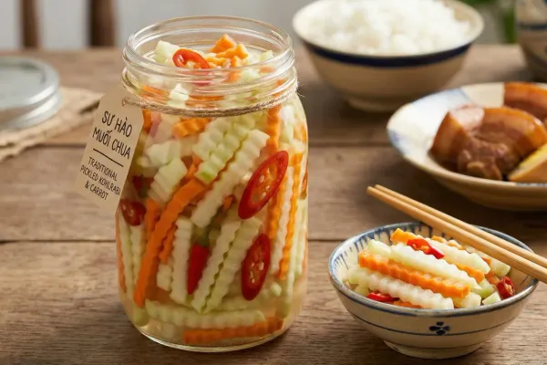 Vietnamese pickled kohlrabi