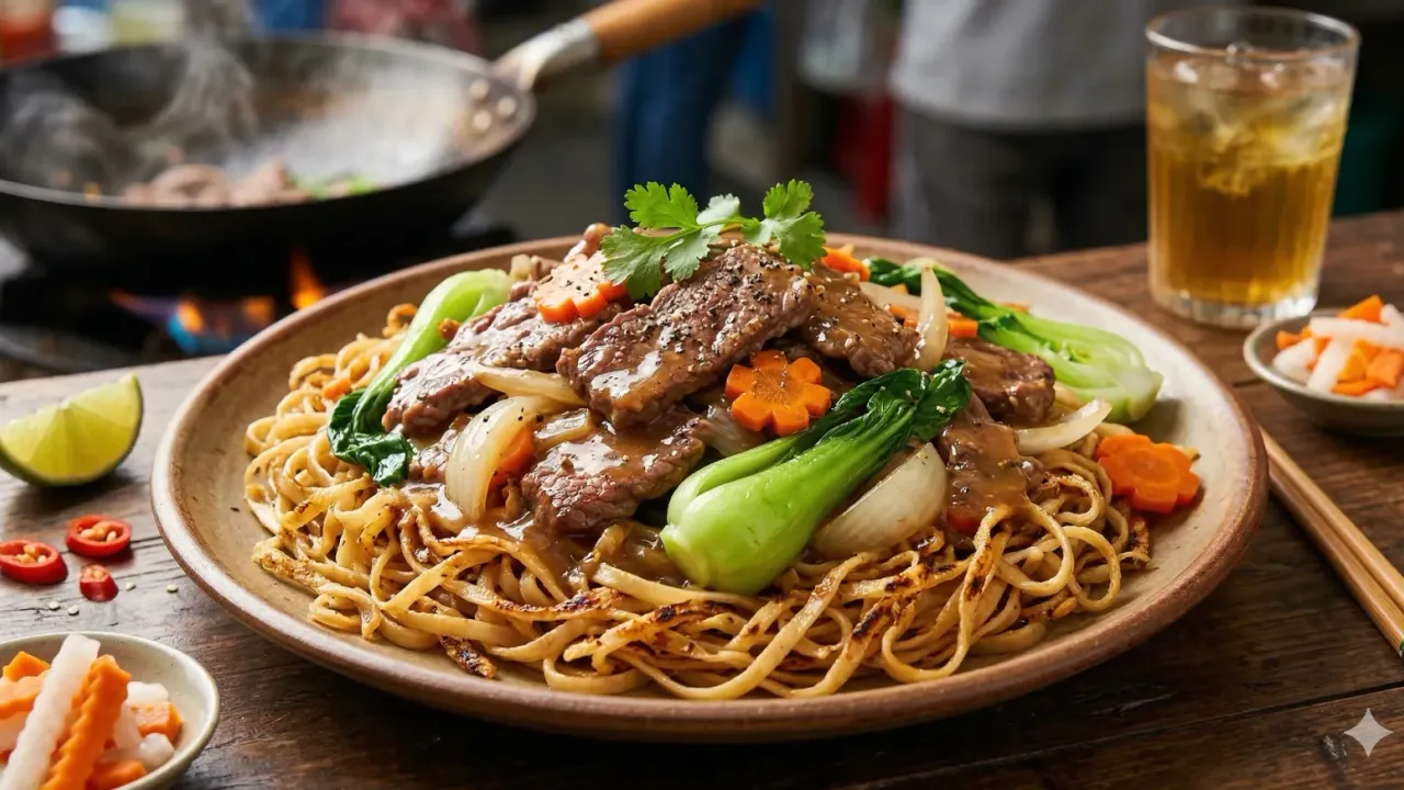 Vietnamese Stir-Fried Pho Noodles with Beef